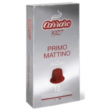 Кофе в капсулах Carraro Primo Mattino (Карраро Примо Маттино), упаковка 10 капсул, формат Nespresso